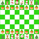 Christmas themed chess board.